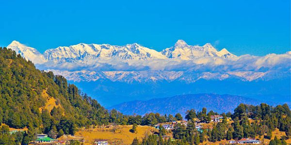 View of the Himalayas from Tiffin Top, Nainital